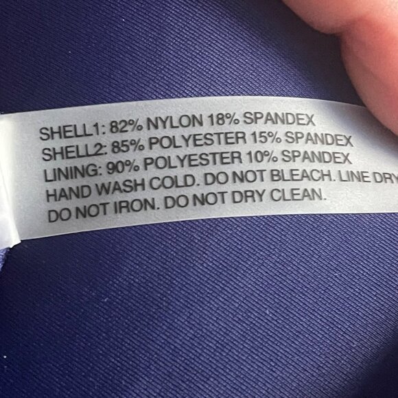 Yonique Women 2 Piece Swimsuit Large Blue White Striped O-Ring Tankini Boy Short - Picture 5 of 6